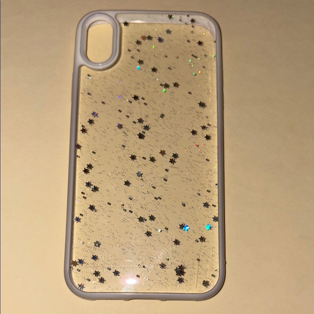 Starry Glitter Phone Case - White